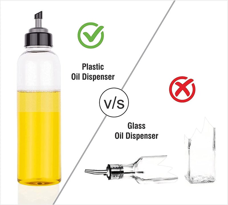 Stewit زجاجة توزيع الزيت 1 لتر زجاجة زيت للطهي حاوية زيت أدوات المطبخ (عبوة-من-1-1000مل) - Image 1