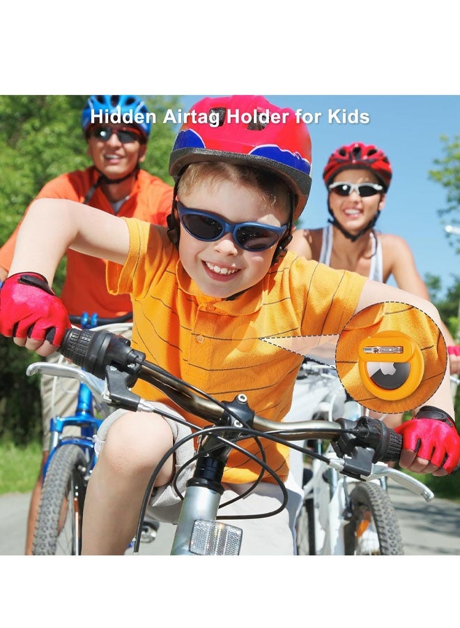 عبوة من قطعتين من حافظات بطاقات الهواء مع دبوس أمان، مضادة للضياع للأطفال، والرضع، وكبار السن، والأمتعة، والأحذية، والملابس - أسود، وأرجواني - Image 2