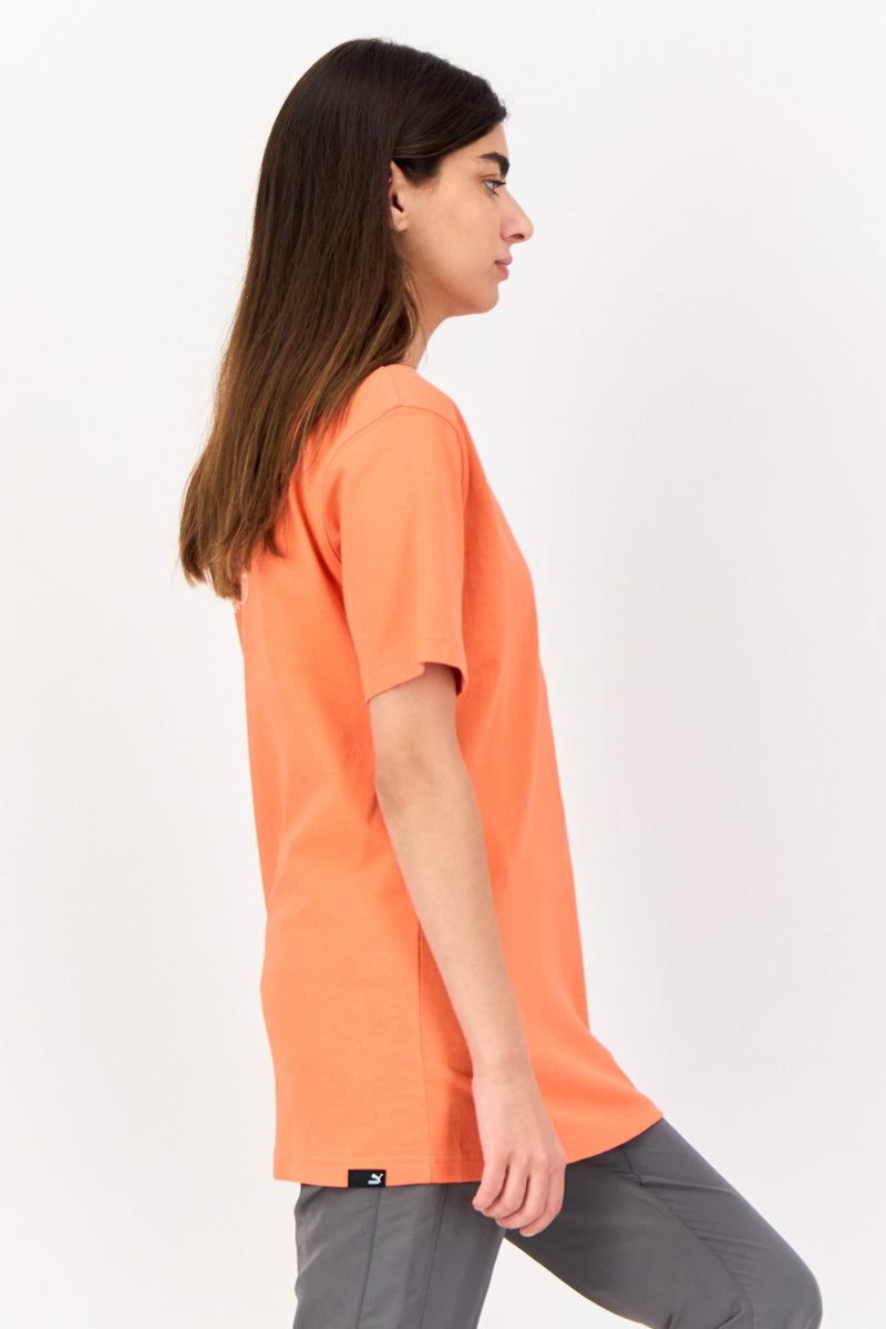 PUMA تي شيرتات رياضية نسائية قصيرة الأكمام في الهواء الطلق، كورال - Image 3