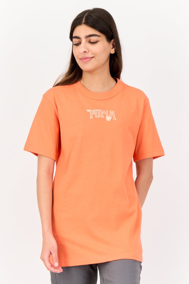 PUMA تي شيرتات رياضية نسائية قصيرة الأكمام في الهواء الطلق، كورال - Image 1