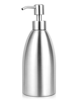 SYOSI Stainless Steel Countertop Soap Dispenser 500ml, Rust-Proof Liquid Pump Bottle for Kitchen, Bathroom and Hand Dish Lotion[Upgraded Version]  - Image 1