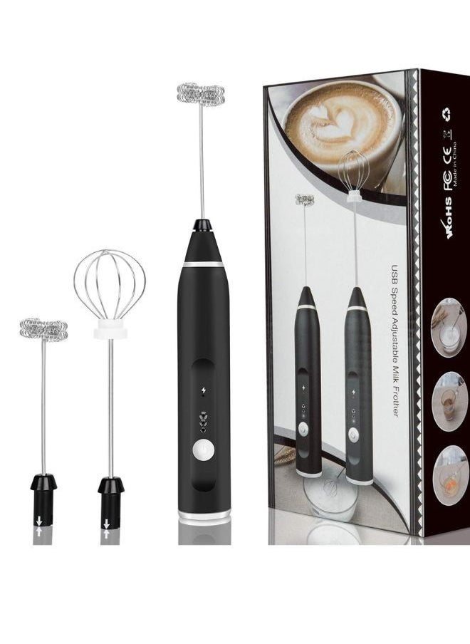 XiuWoo - Rechargeable Milk Frother 3 Speeds Handheld Foam Maker With Stainless Whisk For Coffee, Latte, Cappuccino, Chocolate, Milk Tea, Coconut Milk, Durable Frother Drink Mixer - Image 1