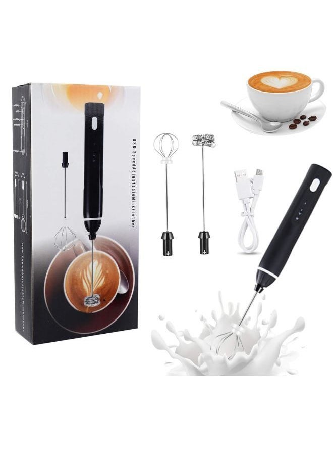 XiuWoo - Rechargeable Milk Frother 3 Speeds Handheld Foam Maker With Stainless Whisk For Coffee, Latte, Cappuccino, Chocolate, Milk Tea, Coconut Milk, Durable Frother Drink Mixer - Image 1