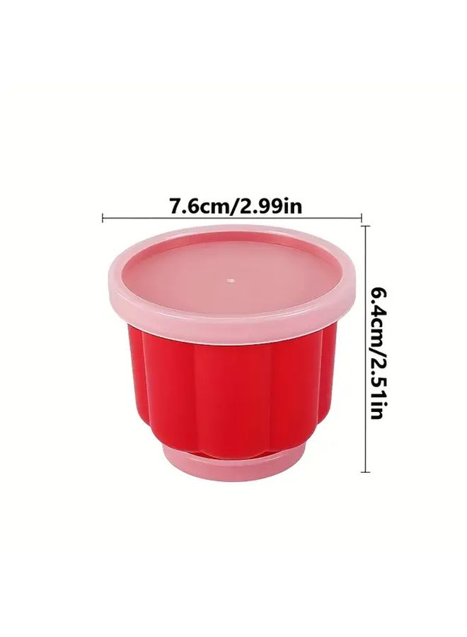 Yellow Creative Pudding Mold Set With Lids Jelly Cups Silicone - Image 5