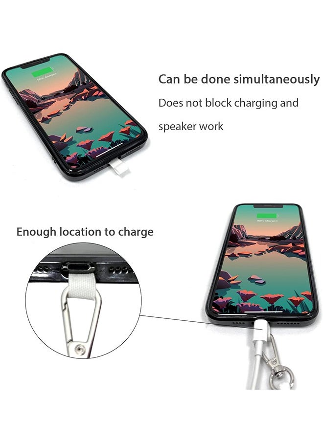 HY Phone Lanyard, Universal Cell Phone Lanyard with Adjustable Nylon Neck Strap, Phone Tether Safety Strap Compatible with Most Smartphones with Full Coverage Case (Black)  - Image 3