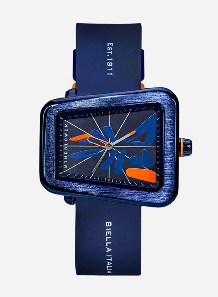 فيلا ساعة فيلا للبالغين للجنسين بحزام سيليكون أزرق وهيكل معدني، 38-343-003 - Image 2