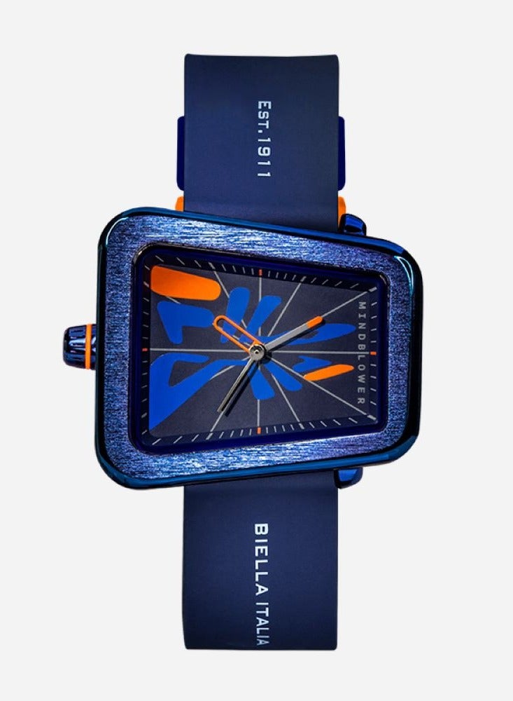 فيلا ساعة فيلا للبالغين للجنسين بحزام سيليكون أزرق وهيكل معدني، 38-343-003 - Image 1