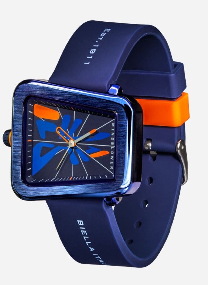 فيلا ساعة فيلا للبالغين للجنسين بحزام سيليكون أزرق وهيكل معدني، 38-343-003 - Image 3
