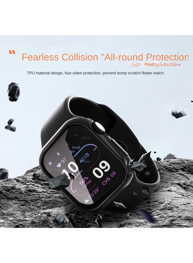 نيوترل غلاف نصف مغطى TPU مقاوم للصدمات مربعي وردي لساعة آي واتش، سلسلة ساعات أبل مقاس عام 38-46 ملم - Image 2