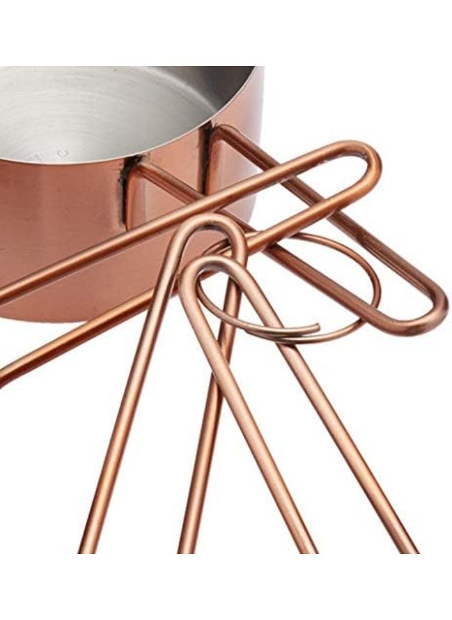 Master Class - Masterclass Stainless Steel, Copper Effect Measuring Cups, Set Of Four, Tagged - Image 1