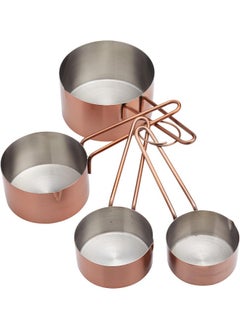 Master Class Masterclass Stainless Steel, Copper Effect Measuring Cups, Set Of Four, Tagged  - Image 1