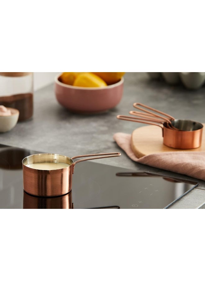 Master Class - Masterclass Stainless Steel, Copper Effect Measuring Cups, Set Of Four, Tagged - Image 1