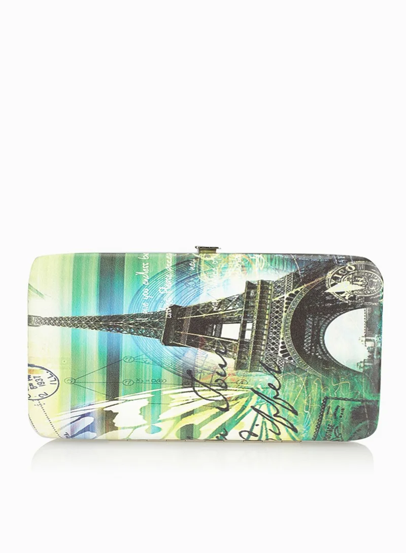 Ginger Eiffel Tower Print Wallet