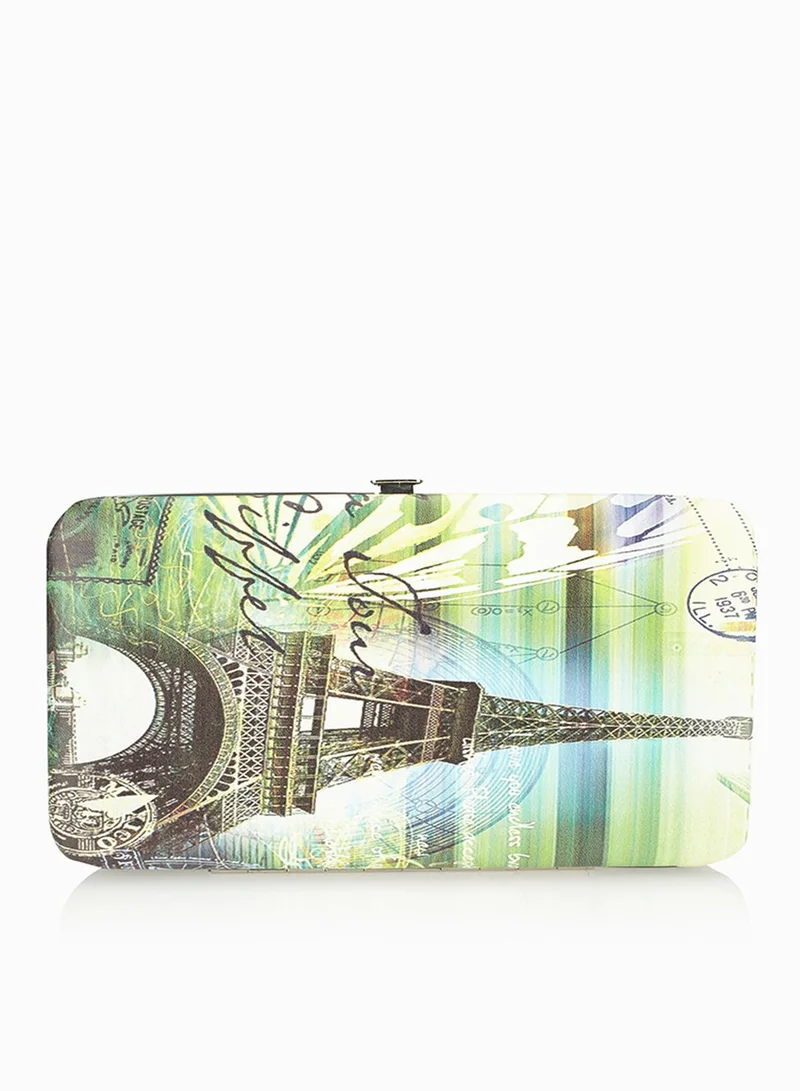 Ginger Eiffel Tower Print Wallet