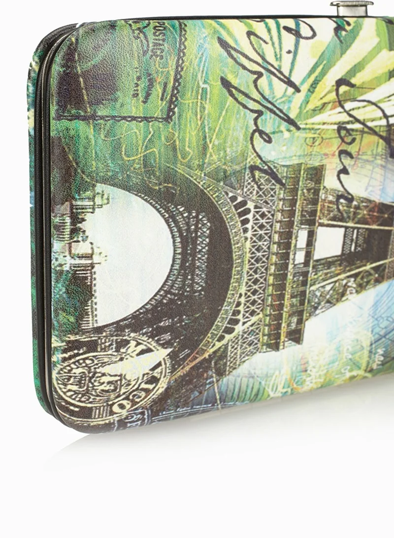 Ginger Eiffel Tower Print Wallet