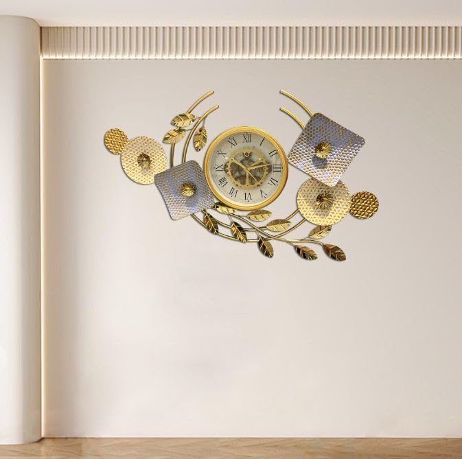 Earwig Metal Wall Clock Decorative Indoor Outdoor Easy to Read, Hanging Station Clock for Patio, Garden, Office Outside Corner Decor (EW-26) - Image 2