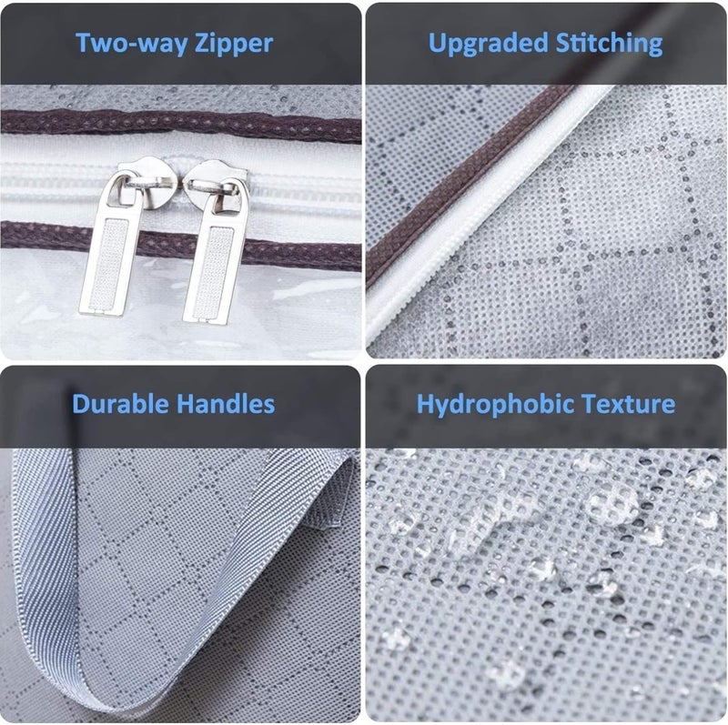 05L Clothes Storage Bag Organizer,Closet Organizer,Underbed Storage Containers with Reinforced Handle Thick Fabric for Comforters,Blankets,Foldable with Sturdy Zipper 70 * 50 * 30cm-Multi color - Image 4
