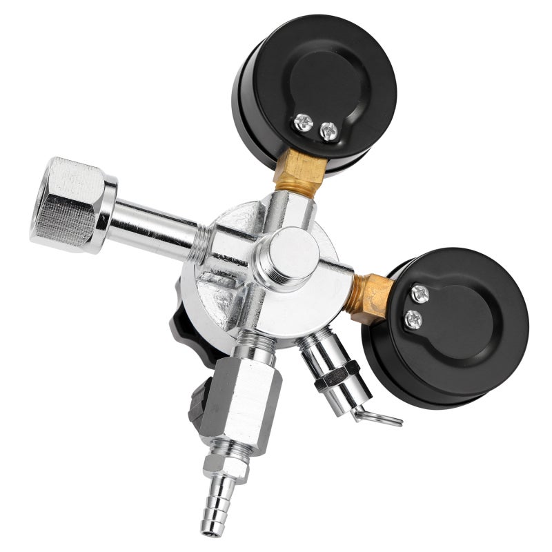 Beer Keg CO2 Regulator: Double Gauge, Easy-To-Read Design - Adjustable Pressure Relief Valve for Bars, Tasting Rooms, Restaurants - Image 5