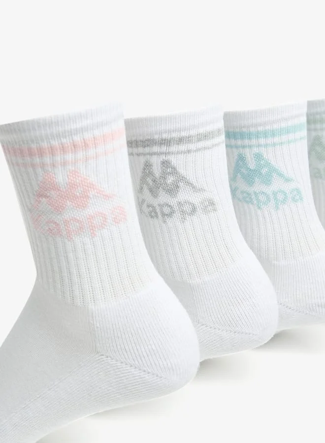 Kappa Girls Logo Print Half Terry Socks - Set of 5