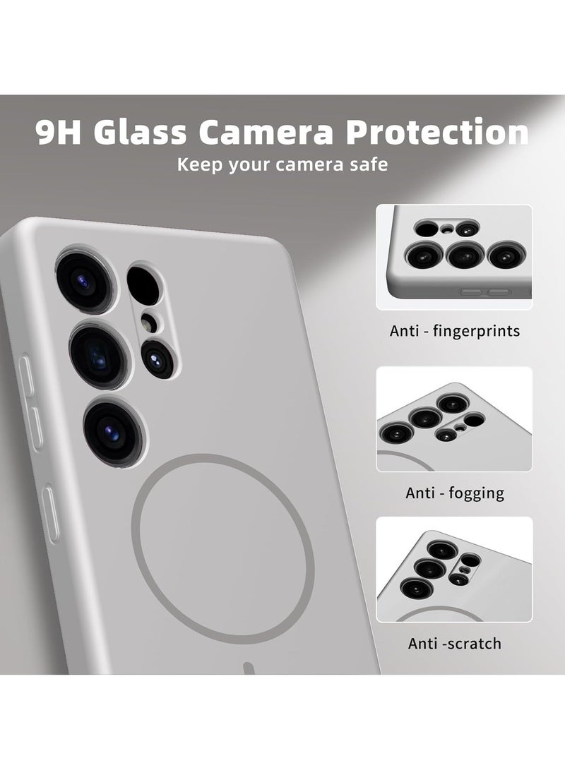 X-level Magnetic Silicone Case for Samsung Galaxy S25 Ultra (2025) – MagSafe Compatible, Slim & Durable Protective Cover, Shockproof Design with Lens Protection, Soft-Touch Finish (Grey)  - Image 4