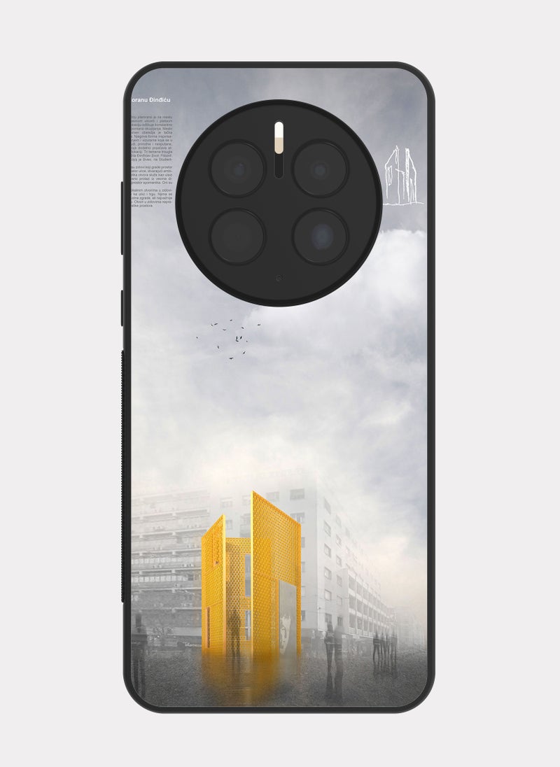 بكسلات كفر هواوي ميت 50 برو تصميم معماري ابيض اصفر - Image 1