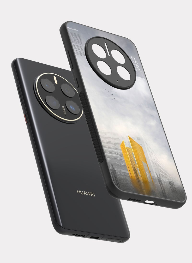 بكسلات كفر هواوي ميت 50 برو تصميم معماري ابيض اصفر - Image 2