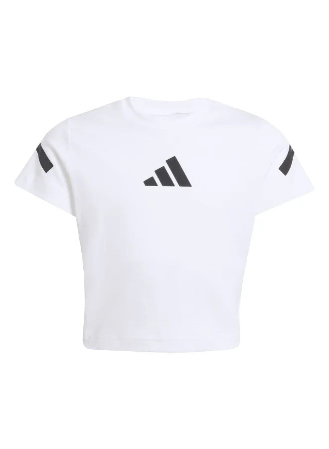 adidas Adidas Jg Z.N.E Baby T White T-Shirt (Short Sleeve) T-Shirts For Kids