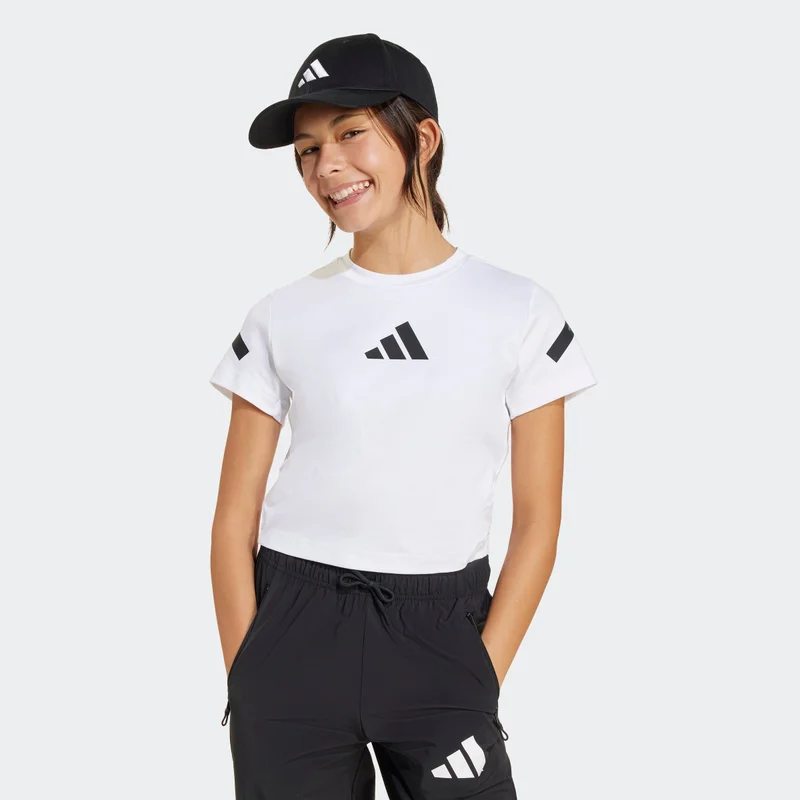 adidas تيشيرت أديداس للأطفال أبيض بأكمام قصيرة
