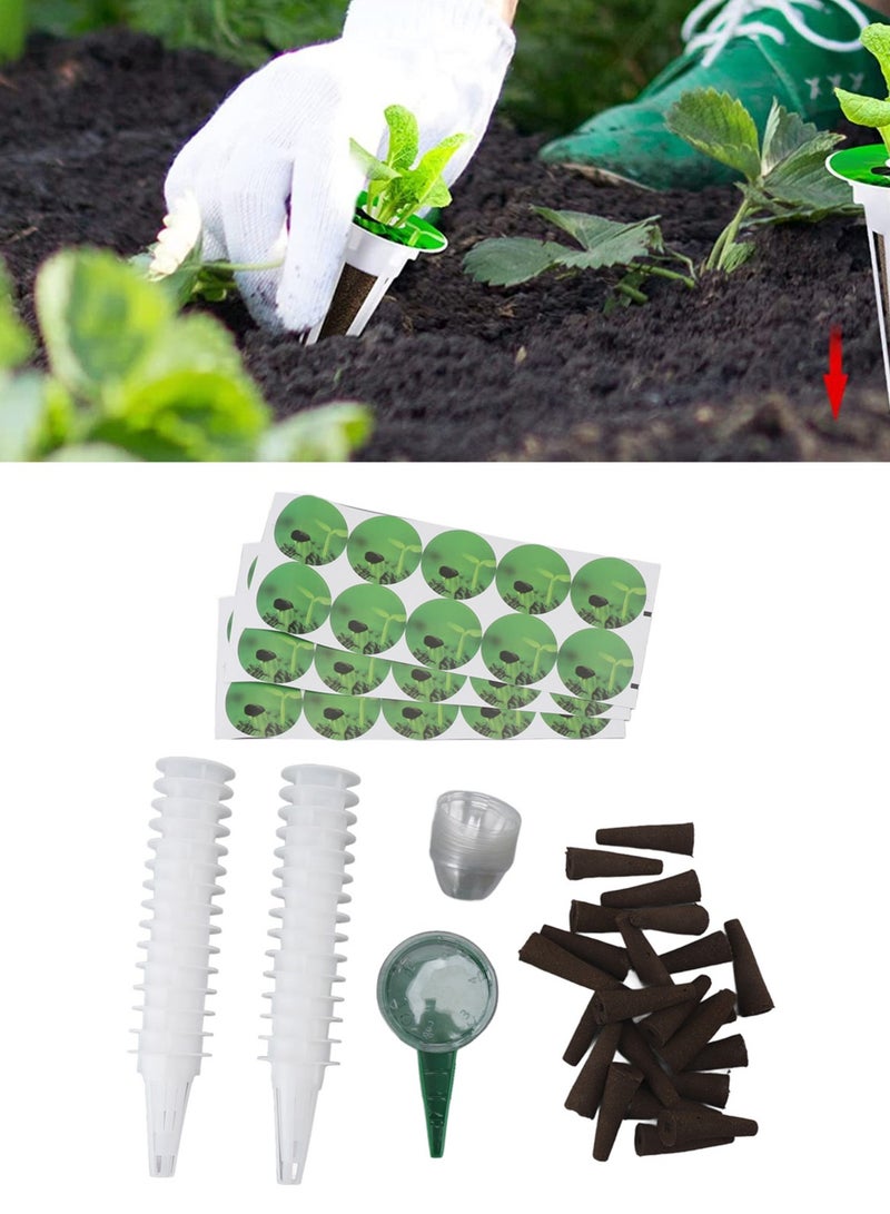 Bukela Hydroponic Pods Kit 30 Planting Baskets Domes 30 Grow Sponges Hydroponic Supplies Grow Anything Kit with Dispenser and Stickers - Image 1