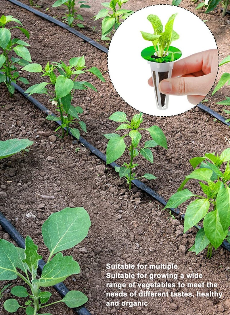 Bukela Hydroponic Pods Kit 30 Planting Baskets Domes 30 Grow Sponges Hydroponic Supplies Grow Anything Kit with Dispenser and Stickers - Image 3