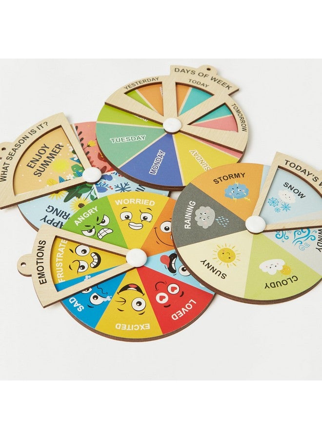 ويبي أحجية الدوران الخشبية من ويبي - استدر وتعلم، لعبة نشاط للأطفال، هدية عيد ميلاد (مجموعة من 4 قطع) - Image 2