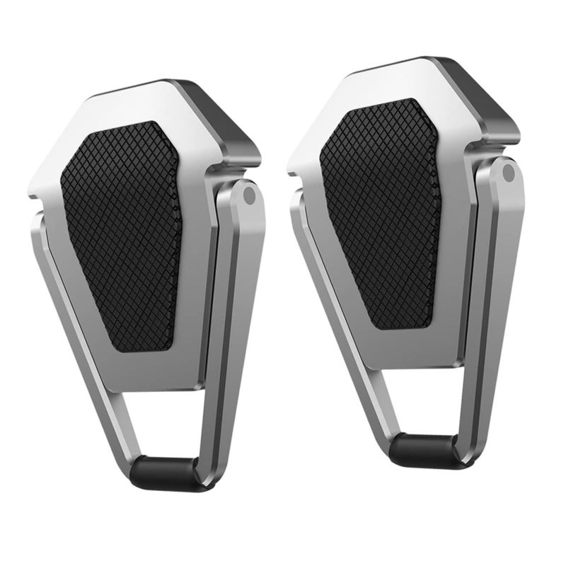 2 Pcs Zinc Alloy Laptop Stand Portable Cooling Holder With Slip Pads Lightweight Metal Riser Notebook Silver Black - Image 2