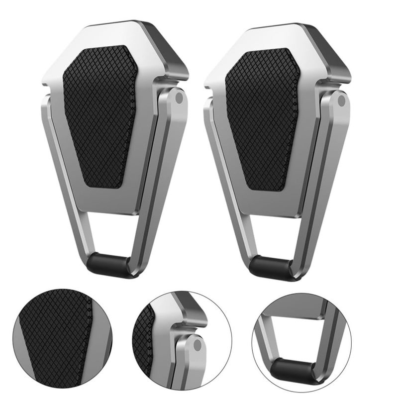 2 Pcs Zinc Alloy Laptop Stand Portable Cooling Holder With Slip Pads Lightweight Metal Riser Notebook Silver Black - Image 4