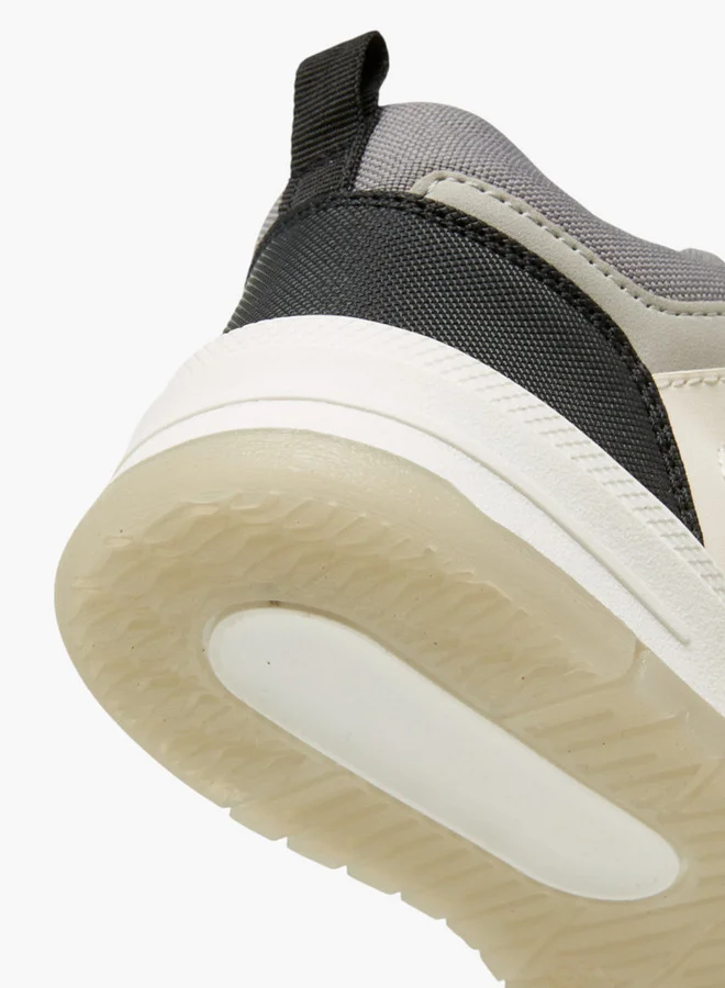 Lee Cooper Boys' Panelled Sneakers with Hook and Loop Closure