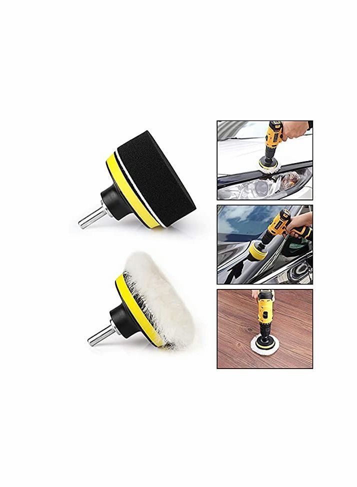 Y&D Car Foam Drill 3 Inch Buffing Pad,11 Pcs Polishing Pads Kit,Buffer Polisher Kit for Polishing,Waxing,Sealing Glaze - Image 4