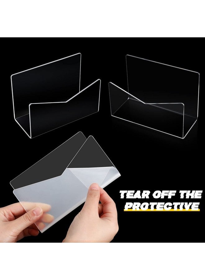 Maitys 3 Pcs Acrylic Mail Organizer Countertop 6 X 2.5 X 4 Inches Clear Mail Postcard Holder Letter Mail Sorter Organizer Postcard Stand Greeting Card Display Rack Document Envelope Home School Office  - Image 4