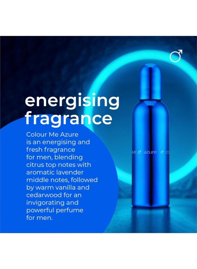 COLOUR ME Azure Perfume for Men. 100ml Eau de Parfum Men, Luxury Fragrance - Mens Aftershave, Long Lasting Fragrance for Men by Milton-Lloyd - Image 4