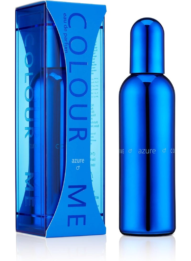 COLOUR ME Azure Perfume for Men. 100ml Eau de Parfum Men, Luxury Fragrance - Mens Aftershave, Long Lasting Fragrance for Men by Milton-Lloyd - Image 1