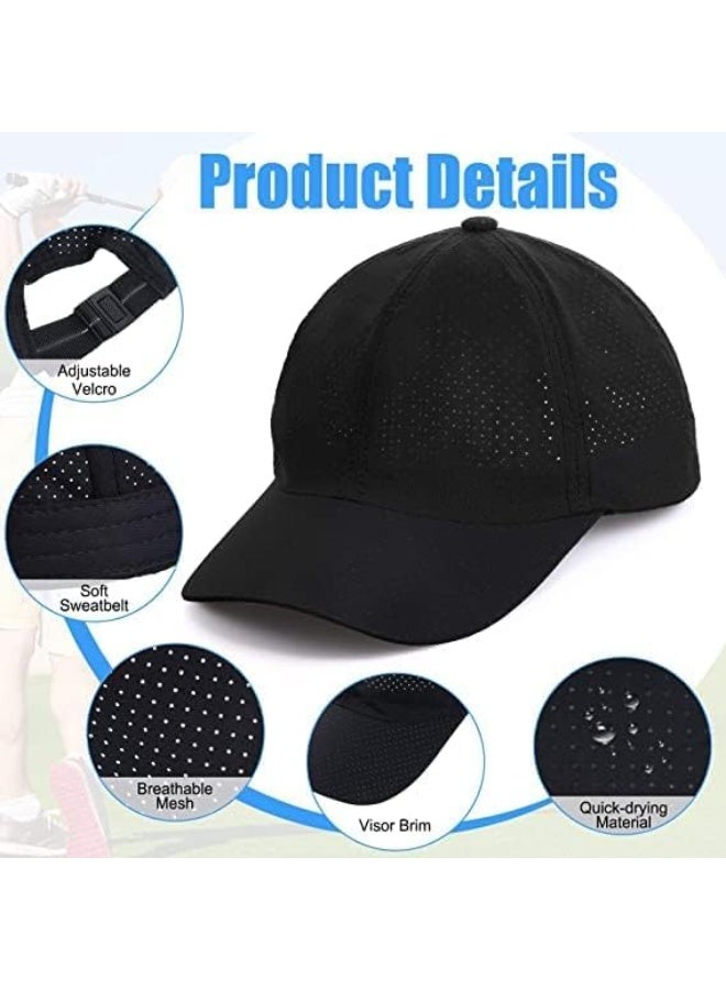 2 Pcs Breathable Baseball Cap, Summer Mesh Baseball Cap for Men Woman, Quick Dry Mesh Sports Cap, Adjustable Workout Tennis Hat for Hiking, Fishing, Travelling, Camping, Cycling, Golfing - Image 3