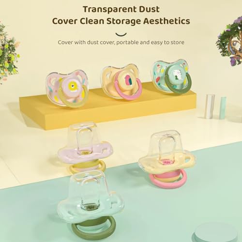 StarAndDaisy Soft Silicone Baby Pacifiers with Unique Shape to Support Psychological Breathing, Teether & Pacifier for Newborns. (Blue) - Image 2
