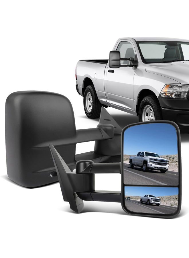 ECCPP Towing Mirrors Replacement fit for 2008-2013 for Chevy for Avalanche for Tahoe for Silverado for Suburban for GMC for Sierra 1500 for Yukon Power Heated Arrow Signal Towing Mirrors - Image 1
