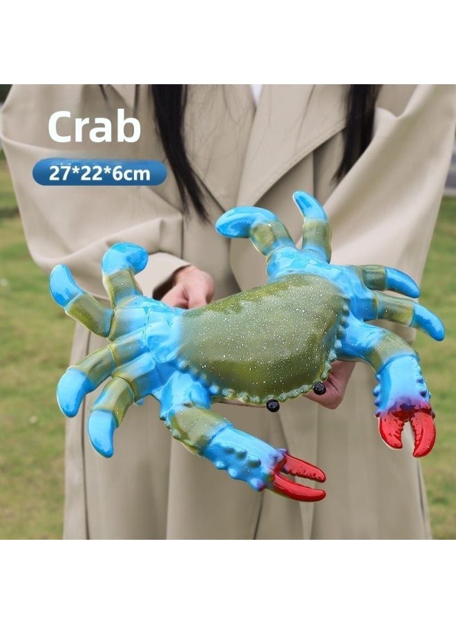 Generic - Deep Sea Animal Simulation Model Children's Large Soft Glue Starfish Crab Octopus Shark Lobster Marine Toy Ornaments-Colour:[ocean Series] Tiger Shark 280g - Image 1