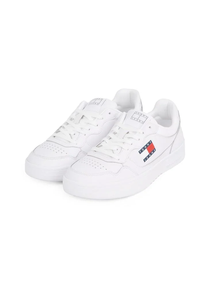 تومي جينز Cupsole  Low Top Leather Sneakers