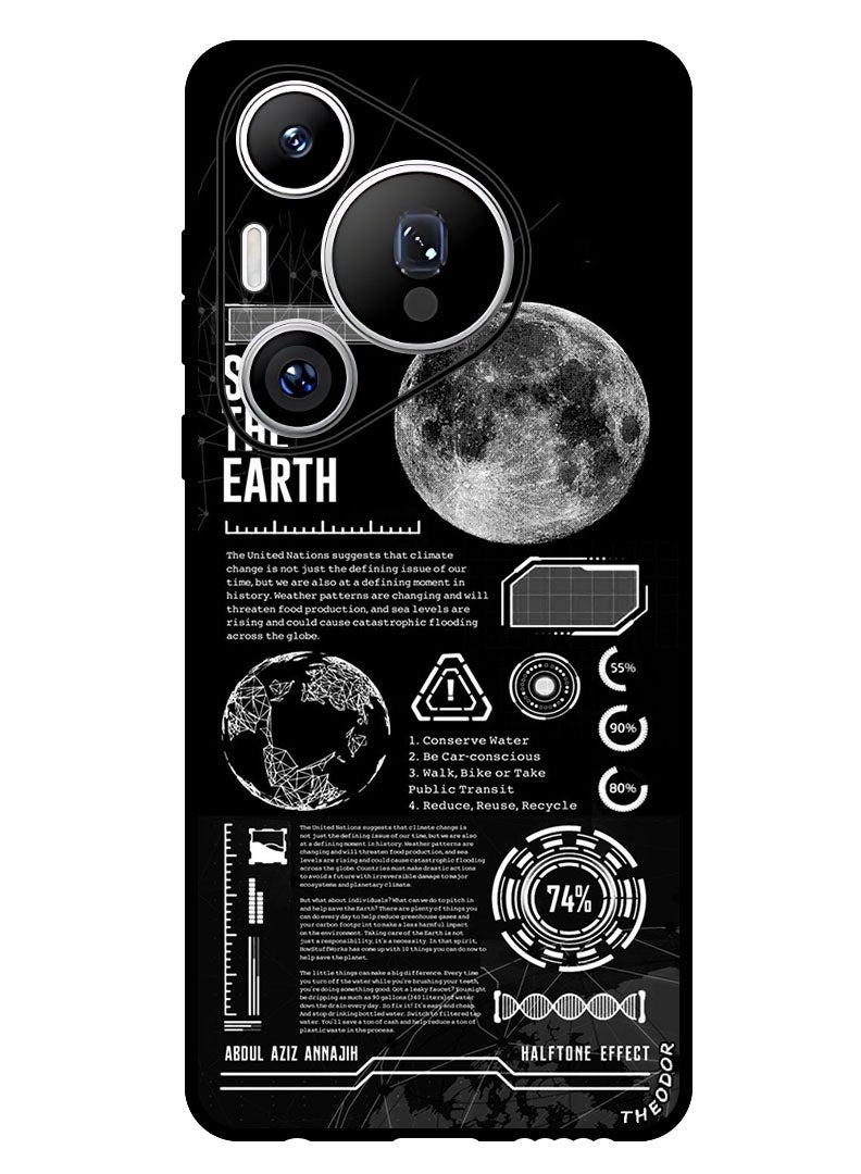 Theodor Protective Case Anti Scratch Shock Proof Bumper Cover For Huawei Pura 70 Pro Save The Earth - Image 1