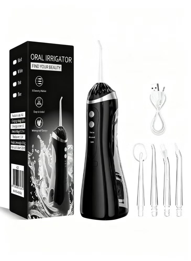 Generic Brands Portable Cordless Water Flosser for Teeth Cleaning 200ML Oral Irrigator Flosser 3 Cleaning Modes And 4 Jet Tips, IPX7 Waterproof - Image 1