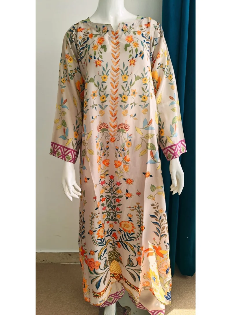 Bazm-A Fashion Atelier  GREYORANGE Women's Floral Print 2-Piece Kurta Set - Viral 2054 for Women | Best Price UAE
