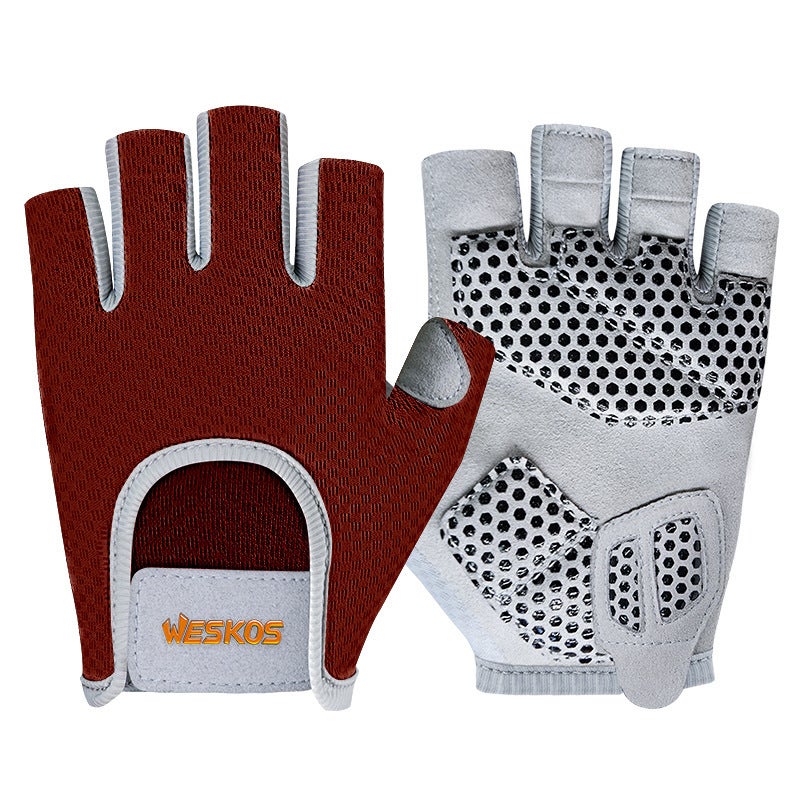 Sports Gloves With Air Cushion Anti Slip Wear Resistant Protection For Fitness Cycling And Outdoor Activities - Image 1