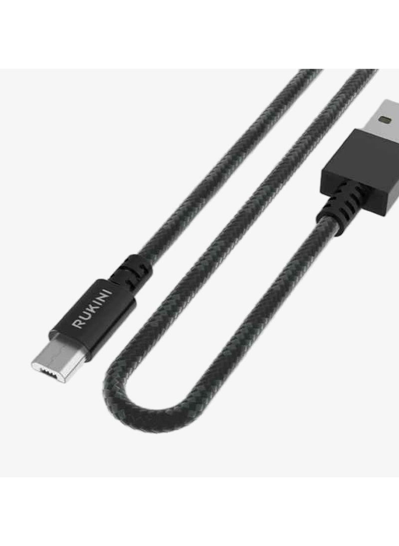 RUKINI Rukini Usb to Type C fabric cable, anti-cut - size 1 meter  - Image 2
