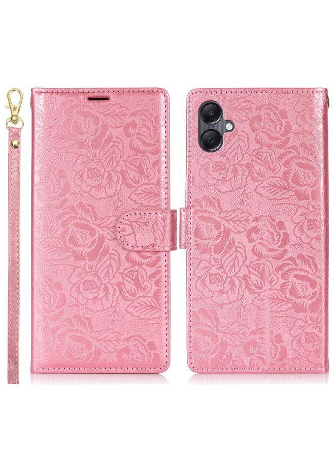 اس-توب جراب هاتف جلدي مطبوع عليه زهور الفاوانيا لهاتف Samsung Galaxy A05 - Image 2