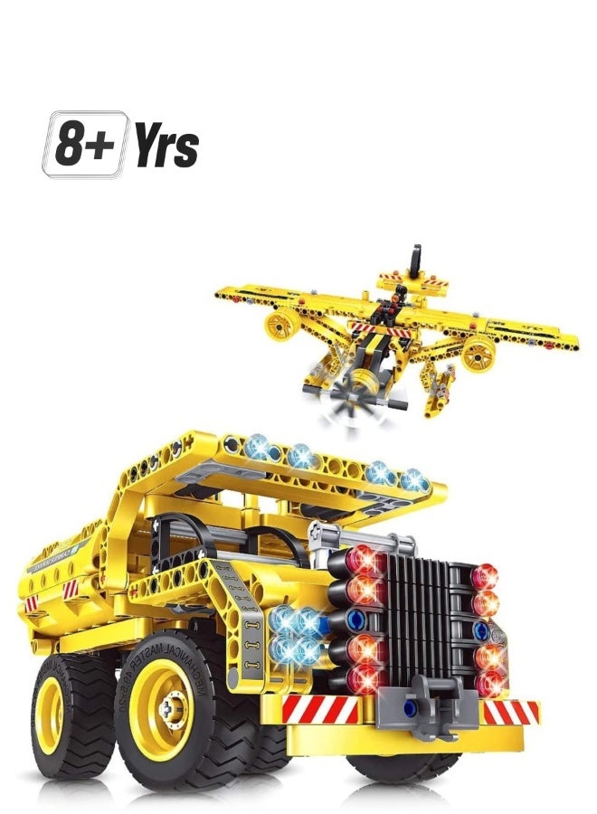 Loquat Building Toy 2 In 1 Technic Truck Airplane Construction Engineering Kit City Building Set Educational Toy Gift - Image 1